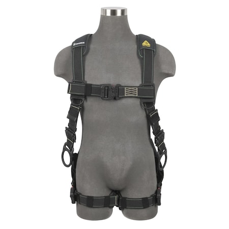 Safewaze Arc Flash Full Body Harness: DE 3D, DE QC Chest/Legs, L 022-1017